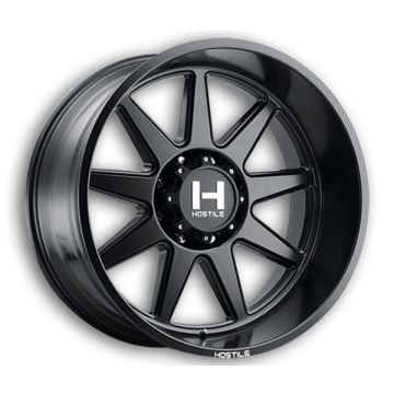 Hostile Wheels H121 Omega 8lug 24x12 Asphalt 8x180 -44mm 125.2mm