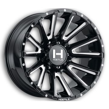 Hostile Wheels H123 Typhoon 8lug 24x12 Blade Cut 8x170 -44mm 125.2mm