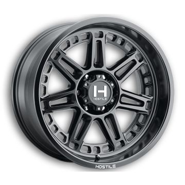 Hostile Wheels H124 Lunatic 6lug 24x14 Asphalt 6x139.7 -76mm 106.1mm