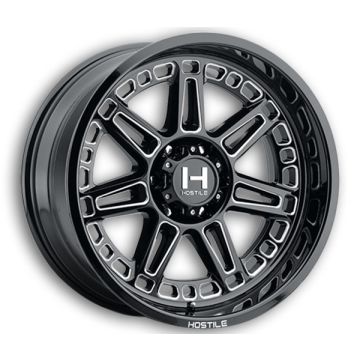 Hostile Wheels H124 Lunatic 6lug 24x14 Blade Cut 6x139.7 -76mm 106.1mm