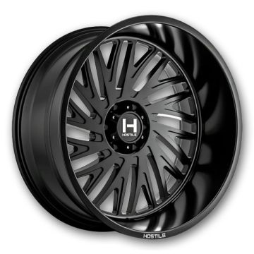 Hostile Wheels H131 Syclone 6lug 22x10 Asphalt 6x139.7 -25mm 106.1mm