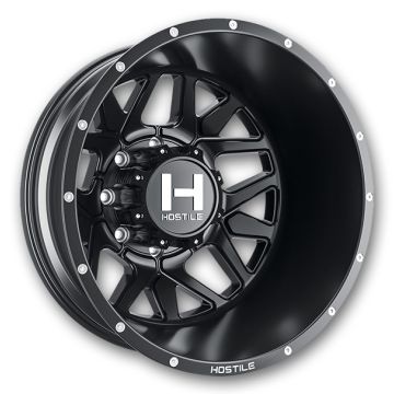 Hostile Wheels H402 Diablo Dually 20x8.25 Asphalt - Rear 8x165.1 -221mm 121.6mm