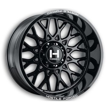 Hostile Wheels HF08 Savage 8lug 22x12 Gloss Black 8x165.1 -44mm 125.2mm