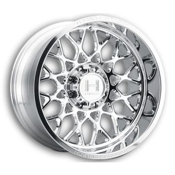 Hostile Wheels HF08 Savage 8lug 24x12 Polished 8x165.1 -44mm 125.2mm