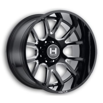Hostile Wheels H113 Rage 8lug 22x14 Blade Cut 8x180 -76mm 125mm