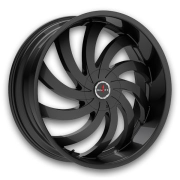 Ignite Wheels Flame 22x8.5 All Gloss Black 5x114.3/5x120 +36mm 74.1mm
