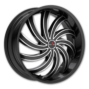 Ignite Wheels Flame 20x8.5 Gloss Black Milled 5X112/5X115 +35mm 74.1mm