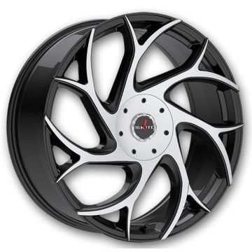 Ignite Wheels Inferno 22x9.5 Gloss Black Machined 6x135/6x139.7 +24mm 106.4mm
