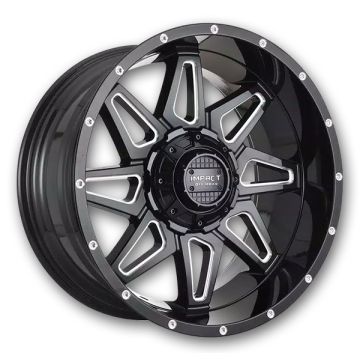Impact Off-Road Wheels 807 20x10 Gloss Black/Milling Windows 5x139.7/5x127 -12mm 87.1mm