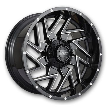 Impact Off-Road Wheels 809 20x10 Gloss Black/Milling Windows 6x139.7/6x135 -12mm 106.1mm