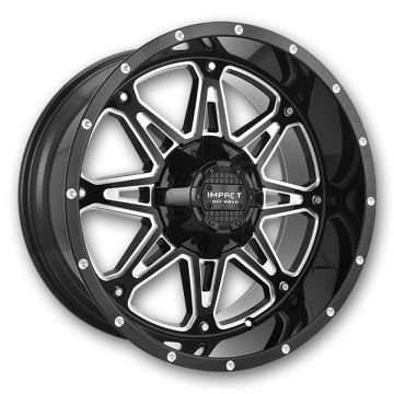 Impact Off-Road Wheels 810 17x9 Gloss Black/Milling Windows 5x139.7/5x127 -12mm 87.1mm