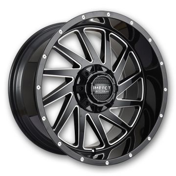 Impact Off-Road Wheels 811 17x9 Gloss Black/Milling Windows 5x114.3/5x127 -12mm 78.1mm
