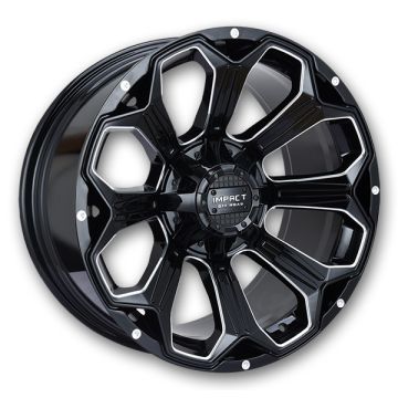 Impact Off-Road Wheels 817 20x10 Gloss Black/Milling Windows 6x139.7/6x135 -12mm 106.1mm