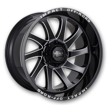 Impact Off-Road Wheels 825 20x10 Gloss Black/Milling Windows 6x139.7/6x135 -12mm 106.1mm