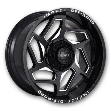 Impact Off-Road Wheels 826 20x10 Gloss Black/Milling Windows 6x139.7/6x135 -12mm 106.1mm