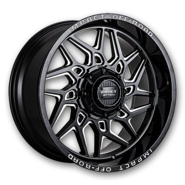 Impact Off-Road Wheels 829 20x10 Gloss Black/Milling Windows 6x139.7/6x135 -12mm 106.1mm