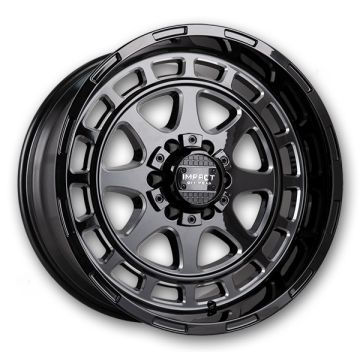 Impact Off-Road Wheels 905 20x10 Gloss Black/Milling Windows 6x139.7/6x135 -12mm 106.1mm