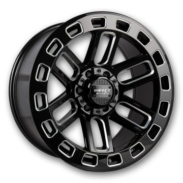Impact Off-Road Wheels 906 20x10 Gloss Black/Milling Windows 6x139.7/6x135 -12mm 106.1mm