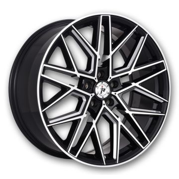 Impact Racing Wheels 602 18x8 Gloss Black With Machined Face + Milling 5x112 +40mm 73.1mm