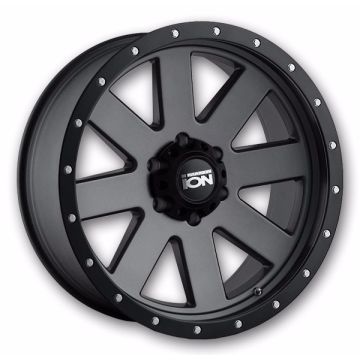 Ion Wheels 134 17x8.5 Matte Gunmetal with Black Beadlock 6x135 +6mm 87mm