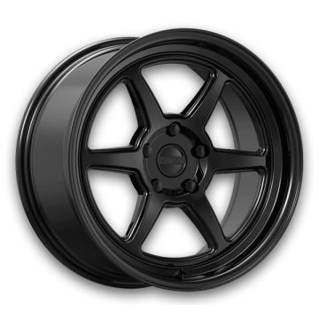 Kansei Wheel Wheels Roku 18x10.5 Gloss Black 5x108 +12mm 66.56mm