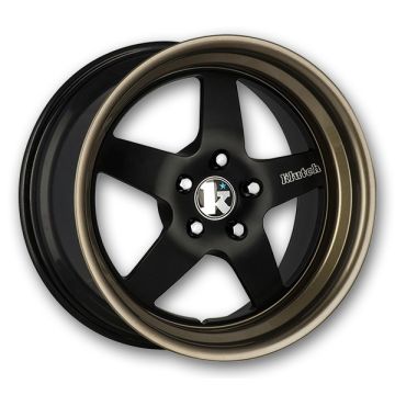 Klutch Wheels SL5 18x8.5 Black Bronze Lip 5x114.3 +35mm 73.1mm