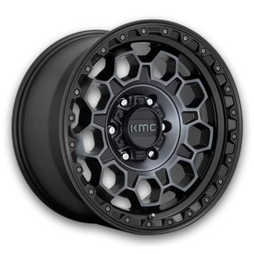 KMC Wheels Trek 17x9 Satin Black with Gray Tint 6x120 +18mm 66.9mm
