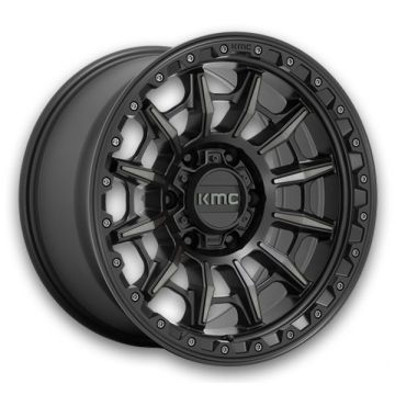 KMC Wheels Carnage 16x8 Satin Black with Gray Tint 6x139.7 +0mm 106.1mm