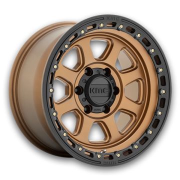 KMC Wheels Chase 17x9 Matte Bronze with Black Lip 6x139.7 -12mm 106.1mm