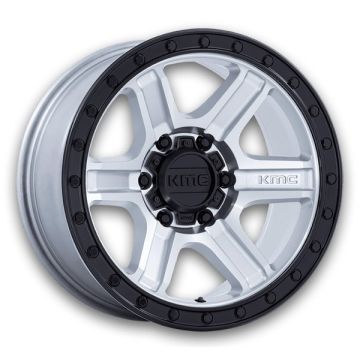 KMC Wheels Outrun 18x9 Machined With Gloss Black Lip 6x135 18mm 87.1mm