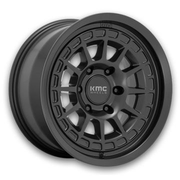 KMC Wheels Canyon 17x8 Satin Black 6x139.7 +35mm 100.3mm
