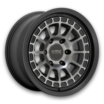 KMC Wheels Canyon 17x8.5 Satin Black with Gray Tint 5x127 +0mm 71.5mm