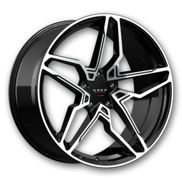 Koko Kuture Wheels Braga 20x8.5 Gloss Black with Machined Face 5x120 25mm 72.6mm
