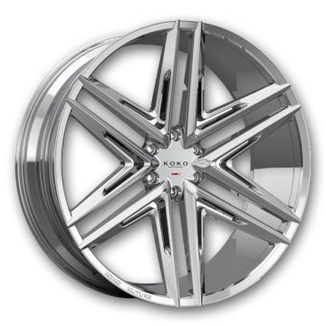 Koko Kuture Wheels Vetse 24x10 Chrome 6x139.7 +20mm 78.1mm