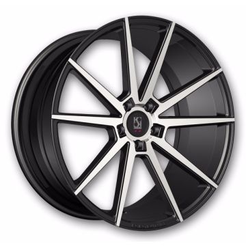 Koko Kuture Wheels Le Mans 22x9 Gloss Black w/ Machined Face 5x120 30mm 74.1mm