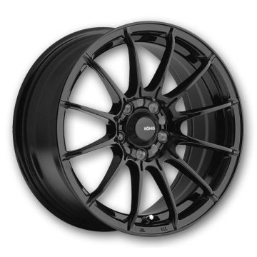 Konig Wheels Dial-In 15x8 Gloss Black 4x100 +25mm 73.1mm