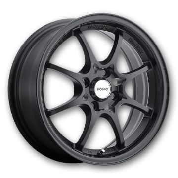 Konig Wheels Helium 15x6.5 Matte Black 4x100 +40mm 73.1mm