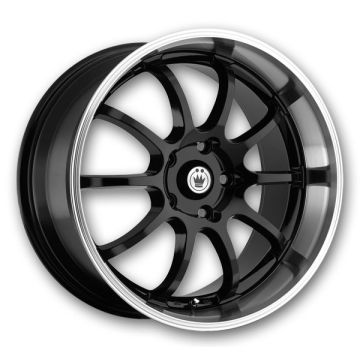 Konig Wheels Lightning 14x6 Black/Machine Lip 4x100/4x114.3 +38mm 73.1mm