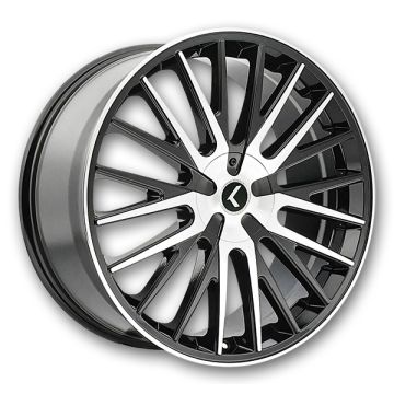 Kraze Wheels KR185 Double Down 17x8 Black Machined 5x112/5x120 +38mm 74.1mm