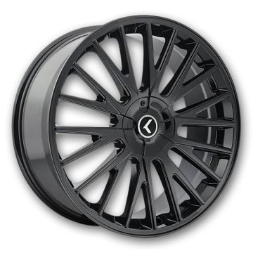 Kraze Wheels KR185 Double Down 17x8 Gloss Black 5x112/5x120 +38mm 74.1mm