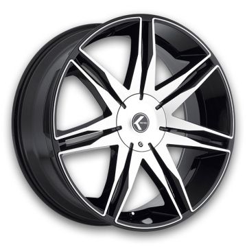 Kraze Wheels KR143 Epic 22x9.5 Black/Machined 5x115/5x120 +18mm 74.1mm