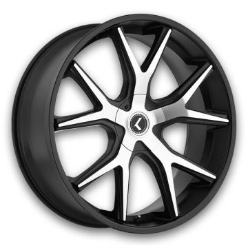 Kraze Wheels KR146 Spltz 26x10 Black/Machined 5x115/5x120 +18mm 74.1mm