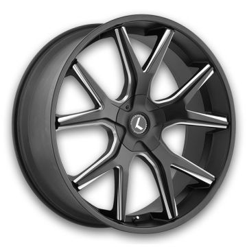 Kraze Wheels KR146 Spltz 22x9.5 Black/Milled 5x115/5x120 +18mm 74.1mm