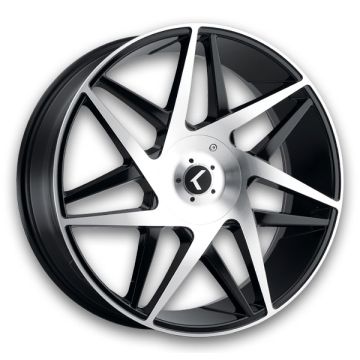 Kraze Wheels KR192 Phase 18x8 Black/Machined Face 5x115/5x120 +40mm 74.1mm