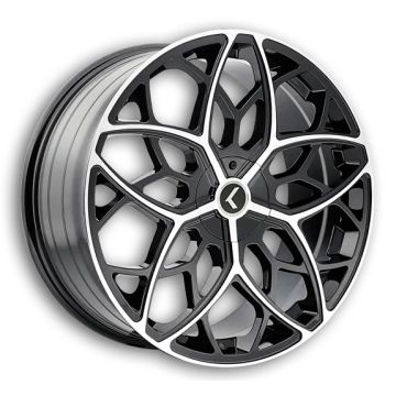 KRAZE Wheels KR184 Ricochet 20x8.5 Black Machined 5x112/5x114.3 +38mm 72.62mm