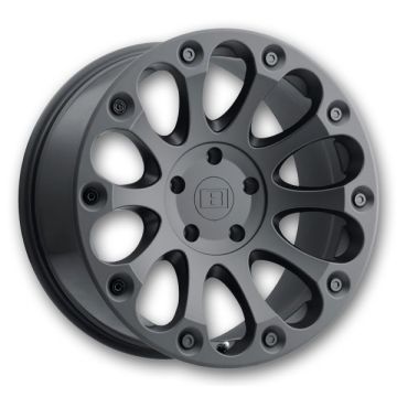 Level 8 Wheels Impact 15x8 Matte Black 5x127 -24mm 71.6mm