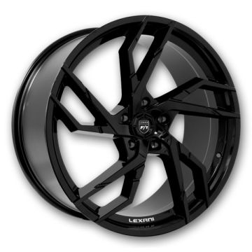 Lexani Wheels Alpha 20x10 Full Gloss Black 5x112 +40mm 74.1mm