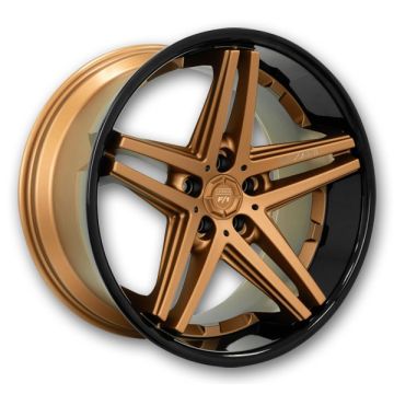 Lexani Wheels Ekko 20x9 Bronze with Black Lip 5x114.3 +35mm 74.1mm