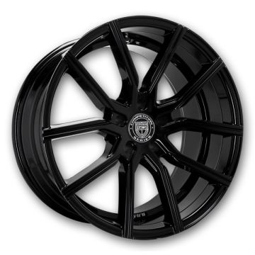 Lexani Wheels Gravity 22x10 Full Gloss Black 5x120 +33mm 74.1mm
