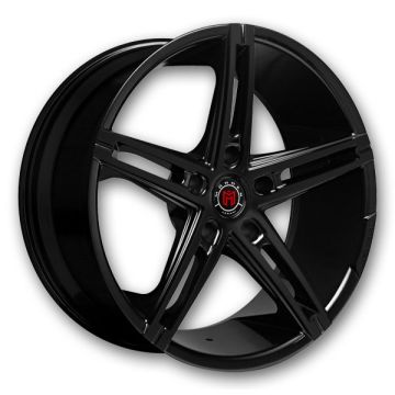 Lexani Wheels MS-003 22x9 Full Gloss Black 5x114.3 +38mm 74.1mm